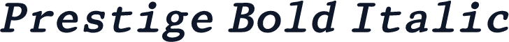 Prestige Bold Italic