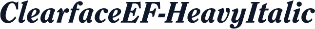 ClearfaceEF-HeavyItalic