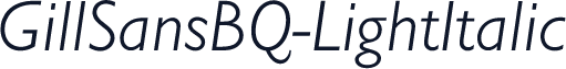 GillSansBQ-LightItalic