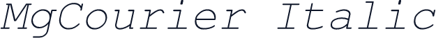 MgCourier Italic