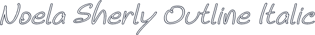 Noela Sherly Outline Italic