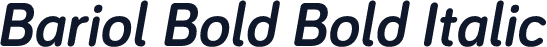 Bariol Bold Bold Italic