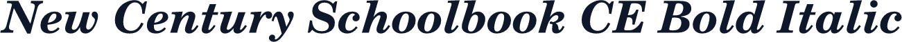 New Century Schoolbook CE Bold Italic