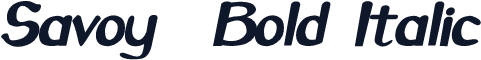 Savoy  Bold Italic