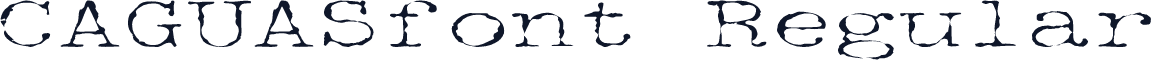 CAGUASfont Regular
