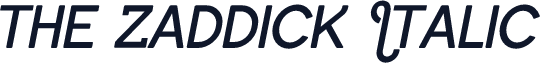 the zaddick Italic