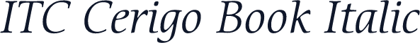 ITC Cerigo Book Italic