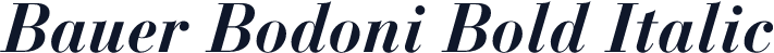 Bauer Bodoni Bold Italic