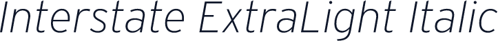 Interstate ExtraLight Italic