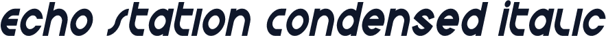 Echo Station Condensed Italic