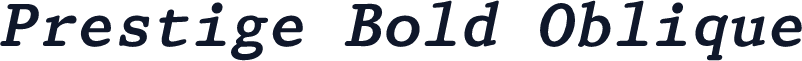 Prestige Bold Oblique