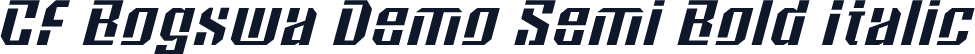 CF Bogswa Demo Semi Bold Italic