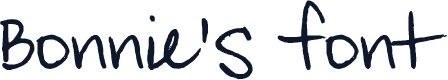 Bonnie's font