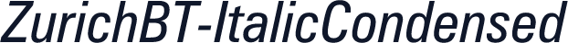 ZurichBT-ItalicCondensed