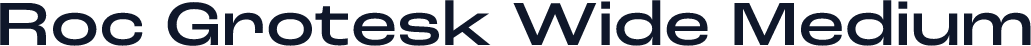 Roc Grotesk Wide Medium