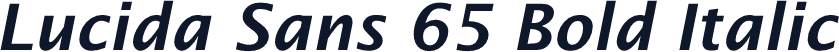 Lucida Sans 65 Bold Italic