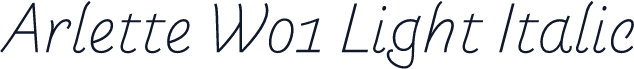 Arlette W01 Light Italic