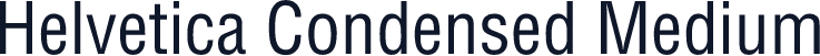 Helvetica Condensed Medium