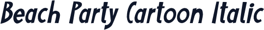 Beach Party Cartoon Italic