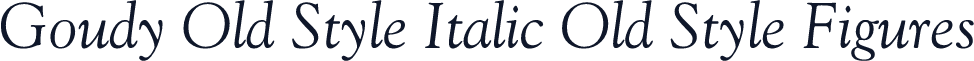 Goudy Old Style Italic Old Style Figures