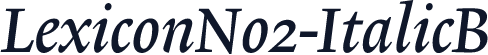 LexiconNo2-ItalicB