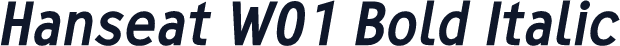 Hanseat W01 Bold Italic