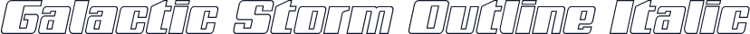 Galactic Storm Outline Italic
