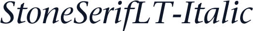 StoneSerifLT-Italic