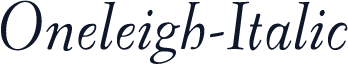 Oneleigh-Italic
