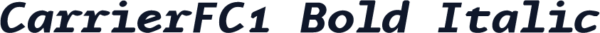 CarrierFC1 Bold Italic