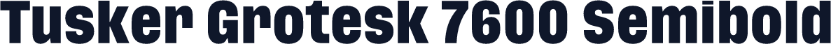 Tusker Grotesk 7600 Semibold