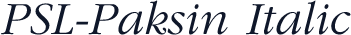 PSL-Paksin Italic