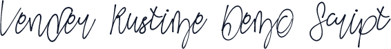 Vender Rustime Demo Script