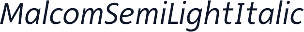MalcomSemiLightItalic