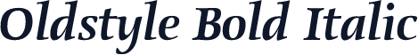 Oldstyle Bold Italic