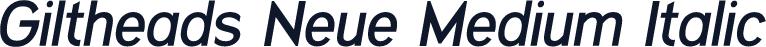 Giltheads Neue Medium Italic