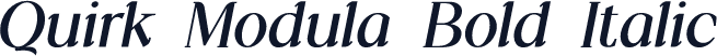 Quirk Modula Bold Italic