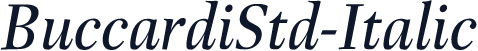 BuccardiStd-Italic