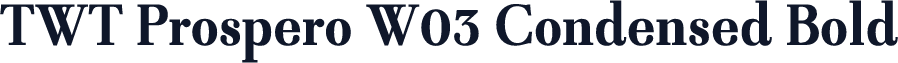 TWT Prospero W03 Condensed Bold