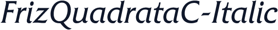 FrizQuadrataC-Italic