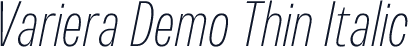 Variera Demo Thin Italic