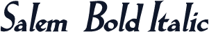 Salem  Bold Italic
