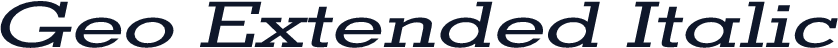 Geo Extended Italic