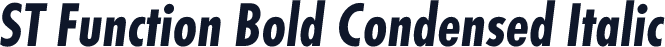 ST Function Bold Condensed Italic