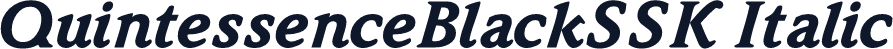 QuintessenceBlackSSK Italic