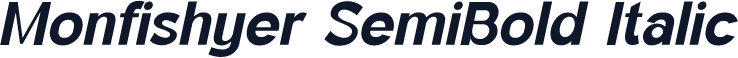 Monfishyer SemiBold Italic