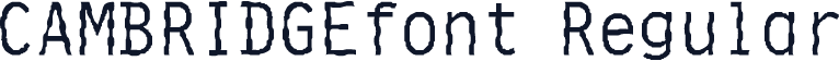 CAMBRIDGEfont Regular