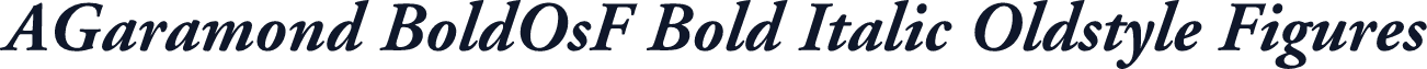 AGaramond BoldOsF Bold Italic Oldstyle Figures