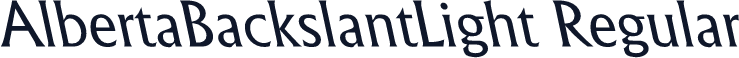 AlbertaBackslantLight Regular