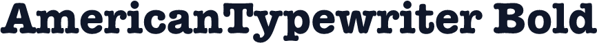 AmericanTypewriter Bold